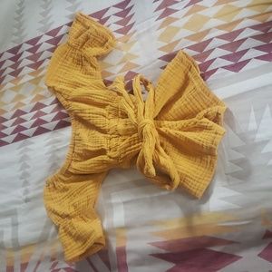 Girls mustard colored Romper